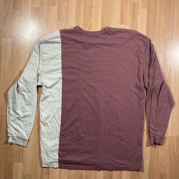 Hollister Red/Cream Tee Shirt (Men's Size XL) • Oversized • Long Sleeved • EUC - Picture 4 of 4